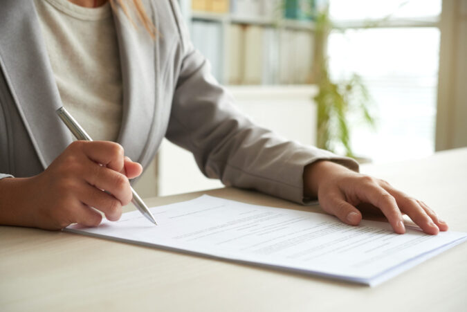 Signing document